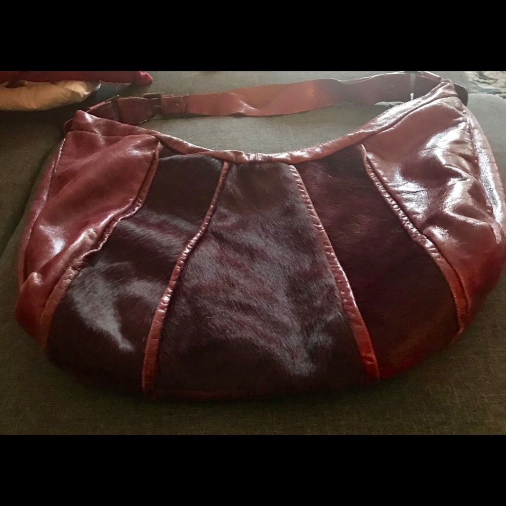 Maroon Marco Buggiani Italian Handbag!